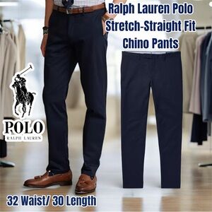 Ralph Lauren Polo Stretch-Straight Fit Chino Pants 32 Waist/ 32 Length in Navy